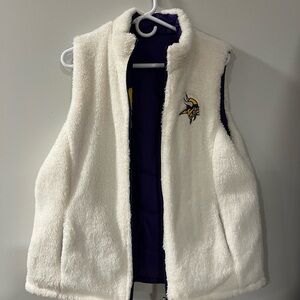NFL White and Purple Fleece Vest